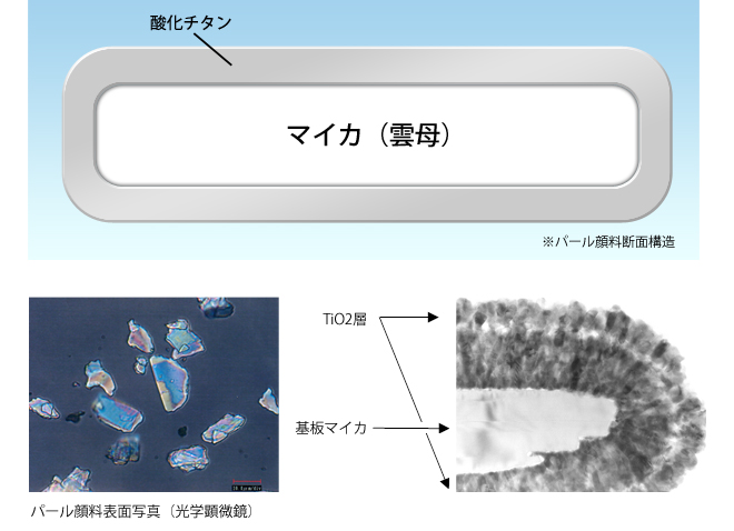 パール顔料断面構造